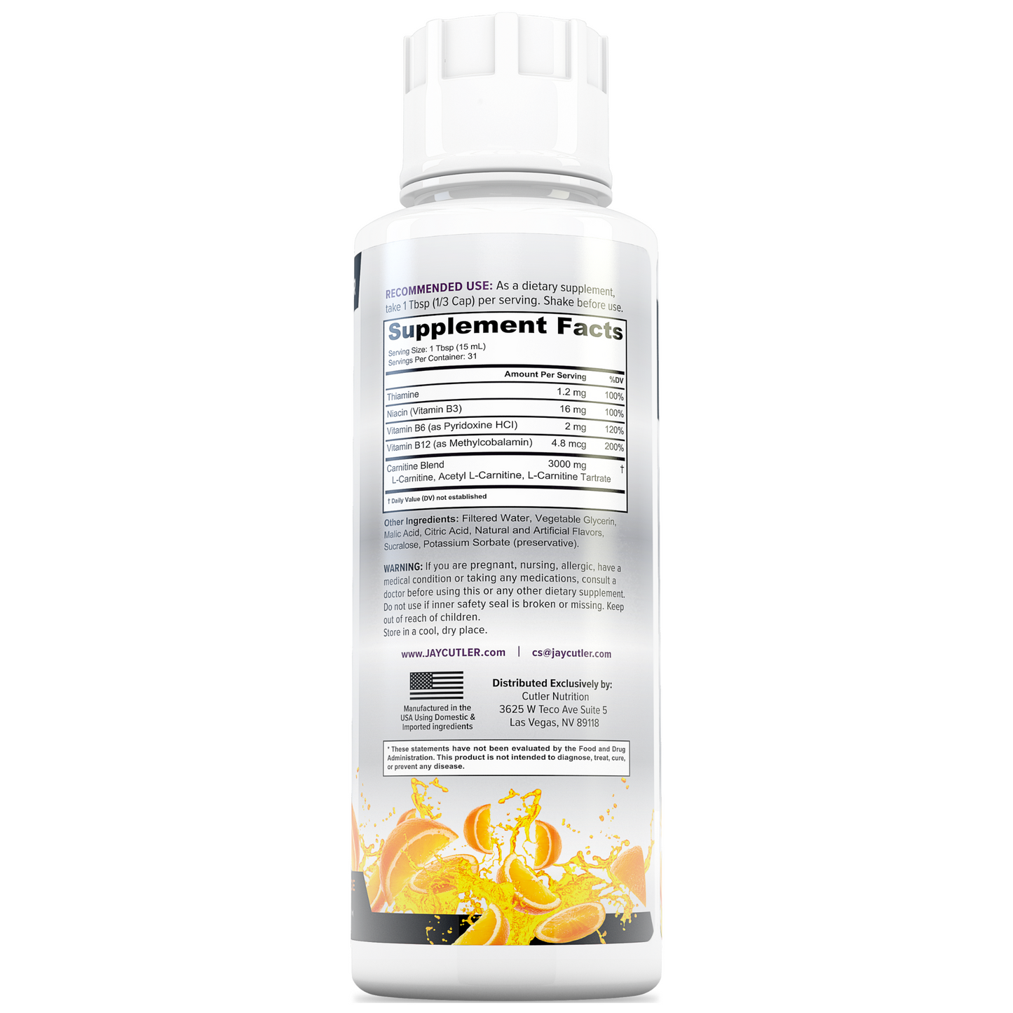 Liquid L-Carnitine 3000: Metabolism & Energy Support
